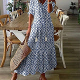 Luna - Flattering Bohēmisks A - Line maksi kleita