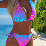Bikini Seksīgs Degradēts Leoparda Raksts