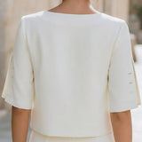 Valerie Detaļu Izgriezums Piedurkņu Elegants Tops
