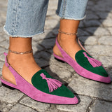 Marceline | Slingback mūlīši ar pušķiem