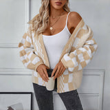 Gabriella - Women’s Comfort Check raksts kardigāns