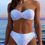 Leoparda raksta bikini bandeau
