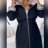 Veste Trenchcoat ar Kapuci