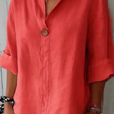 Zamma - Relaxed V - Neck blūze