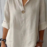 Zamma - Relaxed V - Neck blūze