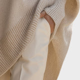 Maya - Oversize trikotāža džemperis ar Puff Sleeves