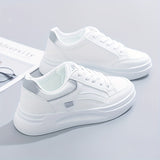 Zana - Zapatillas blancas šiks de comodidad ligera