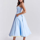 Ophira™ - Elegants korsetes midi kleita