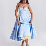 Ophira™ - Elegants korsetes midi kleita