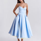 Ophira™ - Elegants korsetes midi kleita