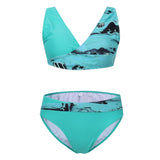 Krāsains bikini ar sirds formas krūšturi