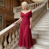 Eulalie | Off Shoulder Flow Midi Kleita