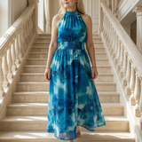 Claude | Savāktā haltera midi kleita