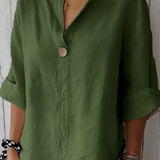 Zamma - Relaxed V - Neck blūze