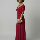 Fiorella | Off Shoulder Flow Midi Kleita