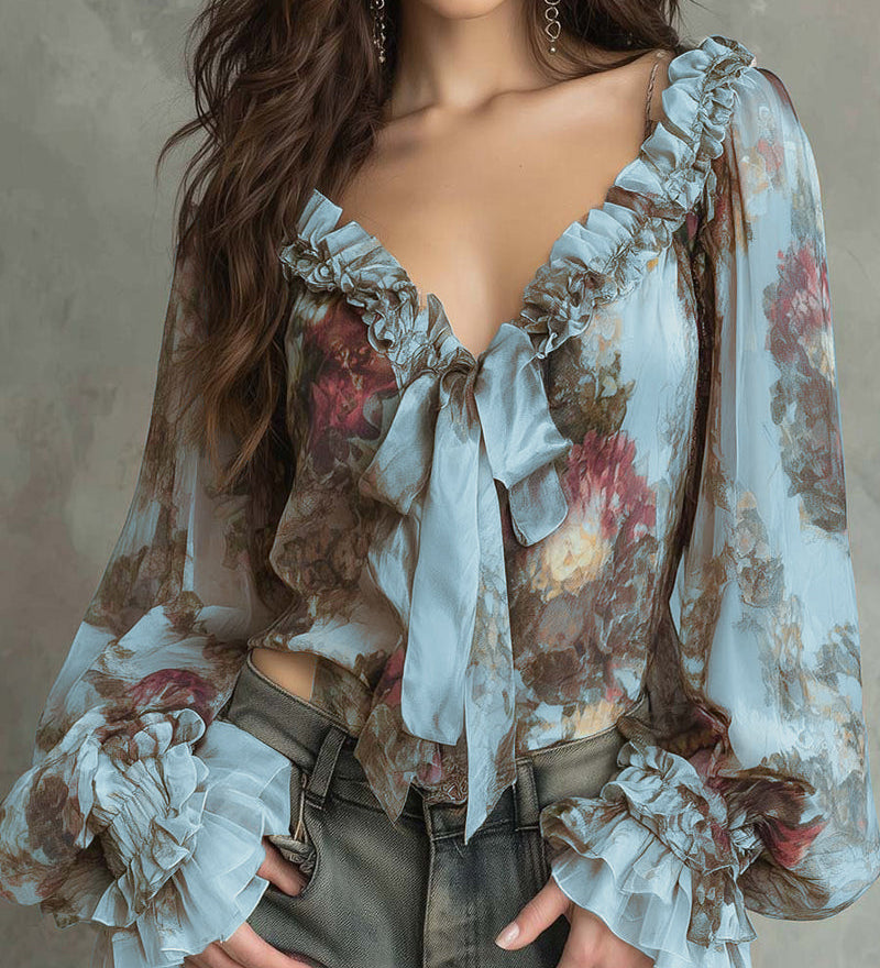 Ilma - Elegants lotus ziedu blūze