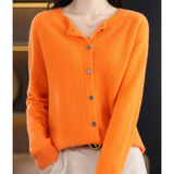 Jazlyn - Women’s apaļš kakls Relaxed Fit kardigāns