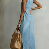 Soline | Vintage Lace Denim Dress