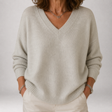 Hesper - Mīksts V - Neck trikotāža džemperis