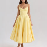 Ophira™ - Elegants korsetes midi kleita