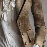 Radegonde Houndstooth Tweed Pielāgotā Blazera