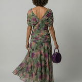 Fiorella | Off Shoulder Flow Midi Kleita