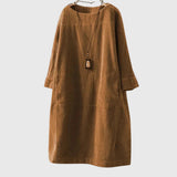 Grace - Relaxed Corduroy midi kleita