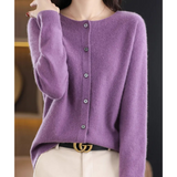 Jazlyn - Women’s apaļš kakls Relaxed Fit kardigāns