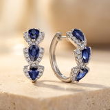 Sapphire sudraba auskari