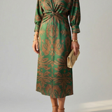Iris | Dabiskais Wrap Midi Kleita