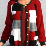Krāsu bloku cardigan