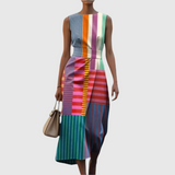 Celine™ – Elegants ģeometrisks drapēts kleita