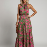 Rowen | Drapēts halter stila midi kleita