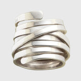 Liene - Antique Biezs Layer Sudrabs gredzens