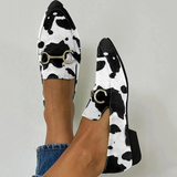 Isadora - Drukāti loafers ar sprādzes detaļu