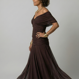 Fiorella | Off Shoulder Flow Midi Kleita