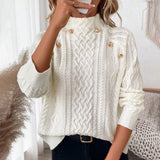 Alise II - Balts Plain Mock Neck džemperis