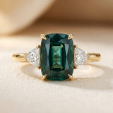 Zelta Emerald Solitaire Gredzens