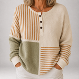 Lenore - Colourblock Waffle Henley