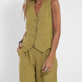 Ella | Weste Weite Hosen Set (Fast ausverkauft)