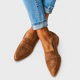 Helen - Pantuflas ortopédicas de ante suave