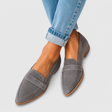 Helen - Pantuflas ortopédicas de ante suave