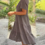 Zoey™ - Lässiges Sommer V-Ausschnitt Kleid