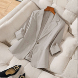 Gillian - Elegants Front poga garas piedurknes Office blazers mētelis