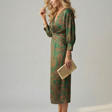Iris | Dabiskais Wrap Midi Kleita