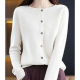 Jazlyn - Women’s apaļš kakls Relaxed Fit kardigāns