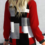 Krāsu bloku cardigan