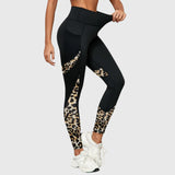 High - Waisted Leopard apdruka Training bikses