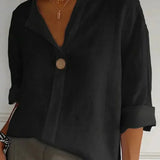 Zamma - Relaxed V - Neck blūze