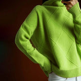 Kylie - Textured augsta apkakle trikotāža džemperis